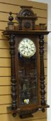 Vintage dark wood Vienna wall clock