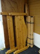 Pine double bed frame