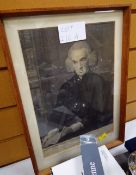 A framed engraving of Richard Price DD, FRS, the subject of recently published book entitled '
