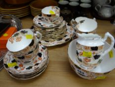 Parcel of Imari patterned English teaware