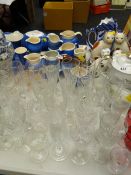 A Japanese eggshell part-teaset, two pairs of pottery cats, various West Country blue & white milk