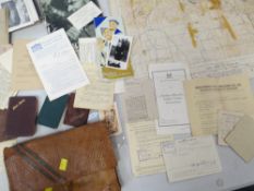A parcel of mainly WWII ephemera including travel brochures, diaries, letters, map of Kohima &