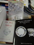 A collection of Welsh pottery reference books, 'Welsh Ceramics in Context' by Jonathan Gray