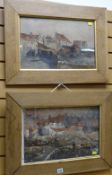 A pair of nineteenth century coastal watercolours, possibly Aberystwyth