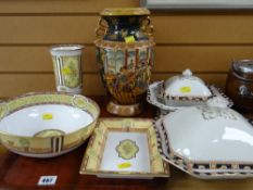 Parcel of pottery including Royal Worcester Versailles pattern, large Oriental vase, pottery tureens