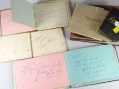 Parcel of seven autograph books to include Laurence Olivier, Sophia Loren, Stanley Holloway, Anthony