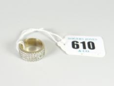 An 18ct white gold & diamond ring, 8 grams approx.