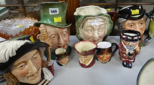 Royal Doulton character jugs - The Walrus & The Carpenter, Aramis together with two Beswick