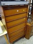 A mid-century six-drawer chest