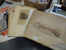 An original watercolour by LADY BUTLER as Minnie Thompson given to Florence M Allan when in Italy,