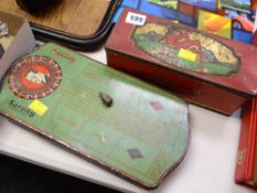 Two vintage tins, Sarony cigarettes & East West Homes Best