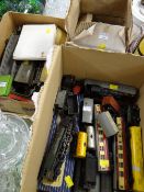 A good collection of early model railway track & rolling stock together with vintage Hornby power