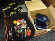 Crate containing car polisher, selection of five leaver security door locks in boxes together with a