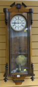 A mahogany Vienna wall clock