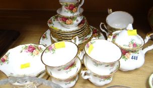 A Royal Albert 'Old Country Roses' teaset