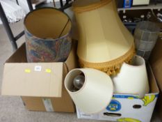 Quantity of decorative table lamps in two boxes