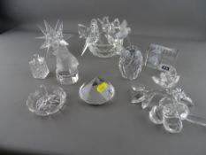 Collection of cut and other glass ornaments