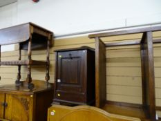 Small pot cupboard and two wooden two tier trolleys