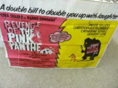 Vintage cinema poster advertising Pink Panther double bill