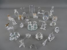Collection of crystal and other glass ornaments