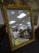 Gilt framed easel mirror
