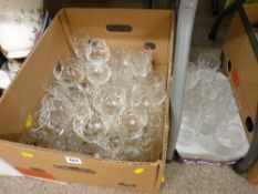 Quantity of cut and other drinking glassware