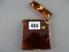 Victorian tortoiseshell card case (imperfections)