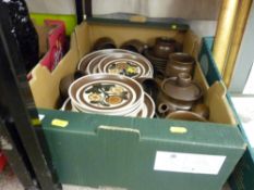 Quantity of Denby 'Mayflower' plates and a stoneware part teaset
