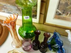 Small collection of colourful glassware