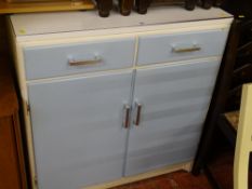 Vintage kitchen unit with two upper drawers over two base cupboards