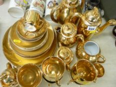 Oriental gilt decorated tea and coffee set