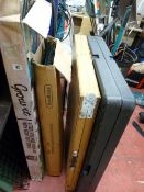 Wooden pasting table, black plastic pasting table, jigsaw board with four drawers and a parcel of