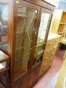 Modern glazed display cupboard