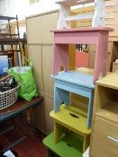 Parcel of various coloured wooden painted stools