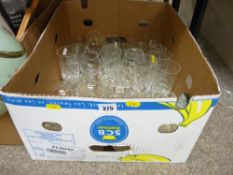 Box of drinking glassware