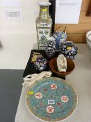 Mixed selection of Oriental ornamental ware