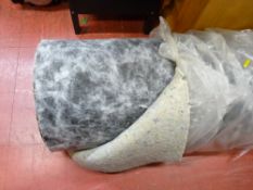 As new roll of 10mm carpet underlay to cover approximately 18 sq yds