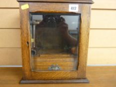 Vintage oak smoker's cabinet
