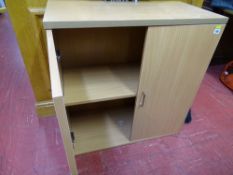 Modern light wood effect two door cupboard