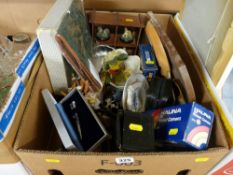 Box of mixed ornamental items including Country Artist type models etc