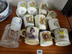 Parcel of mainly commemorative mugs