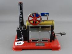 Mamod live steam stationery engine with chimney