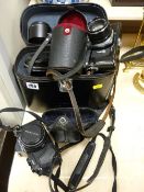 Vintage cameras - Asahi, Pentax, Spotmatic, lens etc