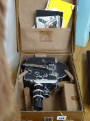 Cased Paillard Bolex Swiss made cine camera
