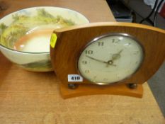 Vintage Smiths electronic mantel clock and a Royal Doulton series ware bowl