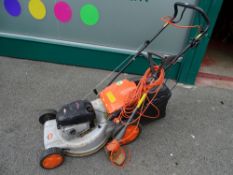 Flymo Sprint XT45 petrol lawnmower and a Flymo multi-trim strimmer E/T