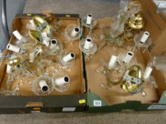 Two boxes of lustre ceiling lights etc