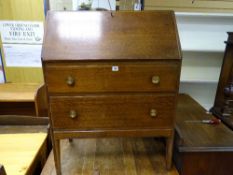 Polished bureau with two drawer base
