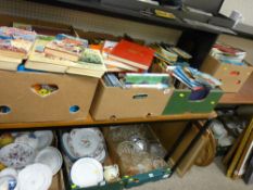 Four boxes of vintage mixed books including Enid Blyton, Ladybird books, good art themed books etc