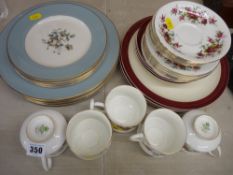 Quantity of Royal Stafford teaware, Wedgwood porcelain, Royal Doulton 'Rose Elegance' etc